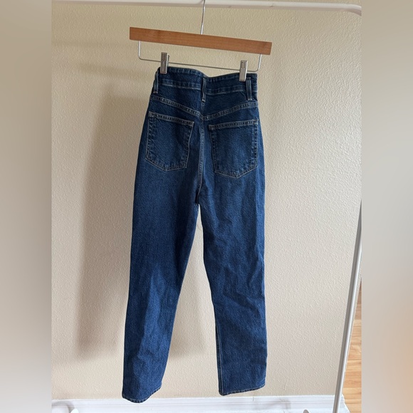 Reformation Dark Anguilla Denim Amie Seamed High Rise Skinny Jeans size 23 - Picture 9 of 9